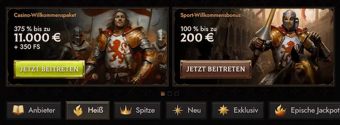 Crusado Casino Startseite hero